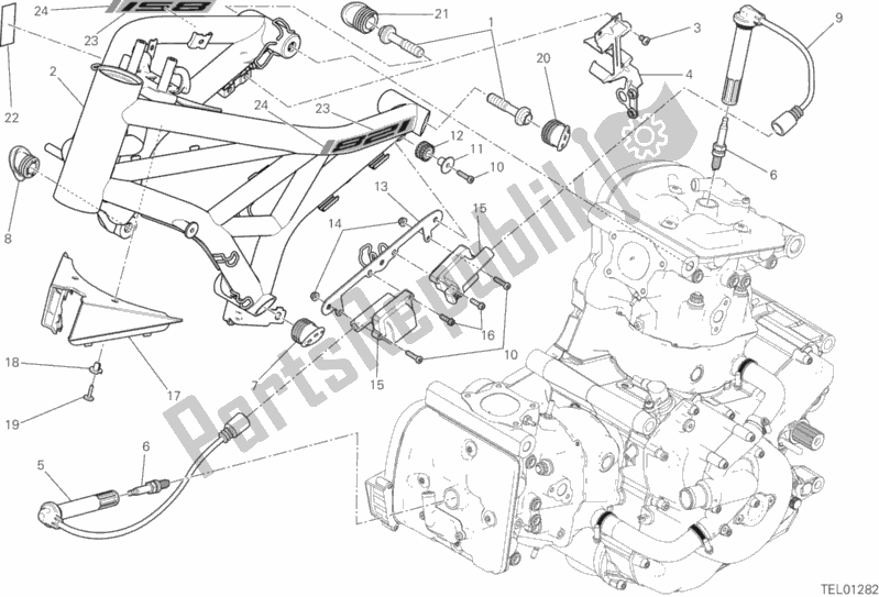 Tutte le parti per il Telaio del Ducati Monster 821 Stealth 2019